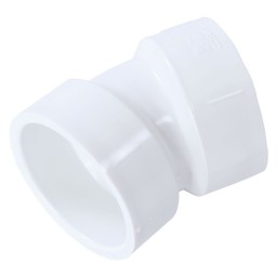 ELBOW 22 1/2° SOC WHITE PVC - 1 1/2" (SOC X SOC)