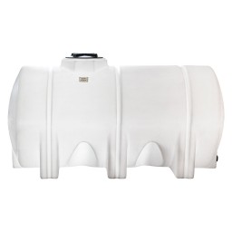 HORIZ. PLASTIC TANK - 603 GAL (725 GAL.US) - 49" DIA X 54" H X 101 LG X 16" OPENING X 2" DRAIN-WHITE