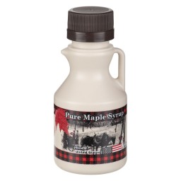 PLASTIC JUG - 3 COLOR PRINT USA - 3.4 OZ - WITH BROWN CAP (100/BOX)
