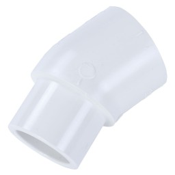 ELBOW 22 1/2° STREET SOC WHITE PVC - 1 1/2" (SPIG X SOC)