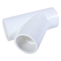 "Y" ADAPTER SOC WHITE PVC - 2" (SOC X SOC)