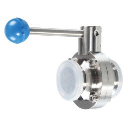BUTTERFLY VALVE W/ PULL HANDLE AND VITON SEAL - 2" - STAINLESS STEEL