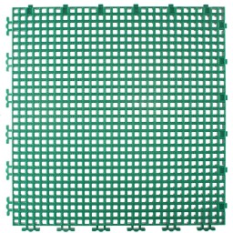 RIBBED 0.003" GRID TILE - 12" X 12" - FOREST GREEN