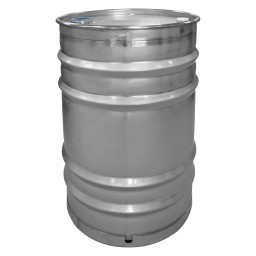 DRUM STAINLESS STEEL - 34 GAL (40 GAL.US) - 1 PLUG 2"