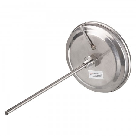 ADJUSTABLE THERMOMETER - 5" DIAL - 9" PROBE - GRADUATED 0 À 50 - 1/4" MNPT