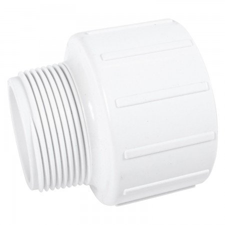 ADAPTER REDUCER THREADED MALE WHITE PVC - 1 1/2" X 2" (MNPT X SOC)
