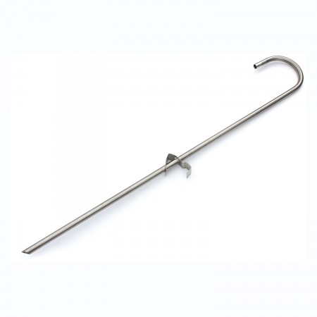 DRUM EMPTYING PIPE WITH HEIGHT ADJUSTMENT HOOK