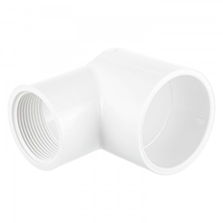 ELBOW 90° REDUCER SOC FEMALE THREADED WHITE PVC - 2" X 1 1/2" (SOC X FNPT)