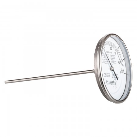 ADJUSTABLE THERMOMETER - 5" DIAL - 9" PROBE - GRADUATED 0 À 50 - 1/4" MNPT