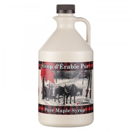 PLASTIC JUG - 3 COLOR PRINT QUEBEC - 2L - WITH BROWN CAP (50/BOX)