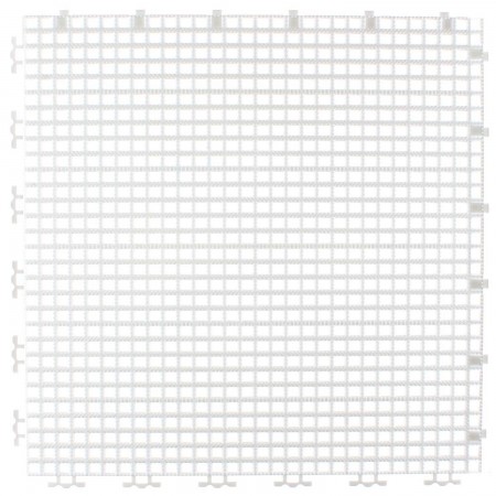 RIBBED 0.003" GRID TILE - 12" X 12" - WHITE