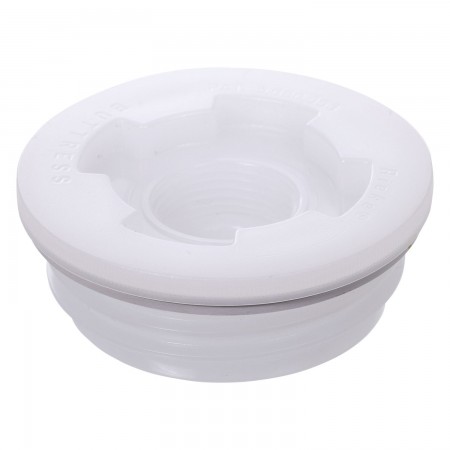 PLASTIC DRUM PLUG WHITE - 2" COARSE THREAD X 3/4" FOR TAP
