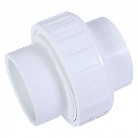 UNION SOC DISMOUNTABLE - BUNA-N O-RING WHITE PVC - 1 1/2" (SOC X SOC)