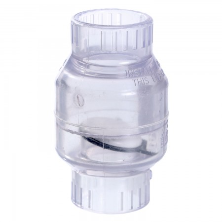 CHECK VALVE CLEAR PVC SOC - 1 1/2" (SOC X SOC)