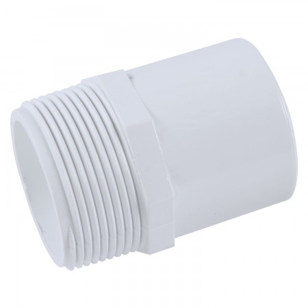 ADAPTER THREADED SPIGOT WHITE PVC - 2" (MNPT X SPIG)