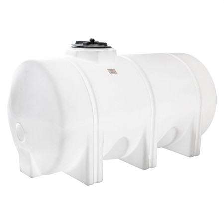 RESERV. PLASTIQUE HORIZ - 603 GAL (725 GAL.US) - 49" DIA X 54" H X 101 LG X 16" OUV. X 2"DRAIN-BLANC
