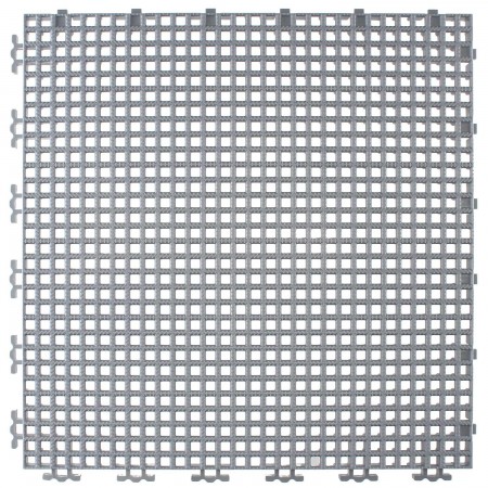 RIBBED 0.008" GRID TILE - 12" X 12" - MED GREY