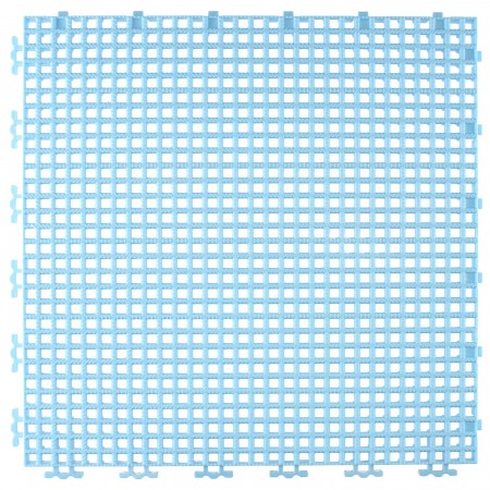 RIBBED 0.003" GRID TILE - 12" X 12" - SKY BLUE
