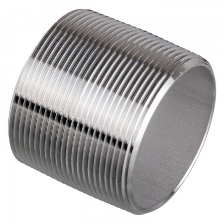 NIPPLE SCHEDULE 40 MALE THREADED SS 316 - 2" X CLOSE (MNPT X MNPT)