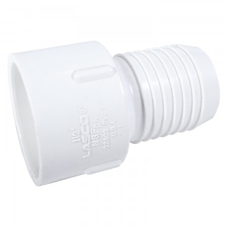 ADAPTER INSERT SOC WHITE PVC - 1 1/2" (INS X COL)