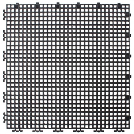 RIBBED 0.008" GRID TILE - 12" X 12" - BLACK