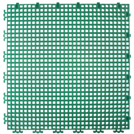 RIBBED 0.008" GRID TILE - 12" X 12" - FOREST GREEN