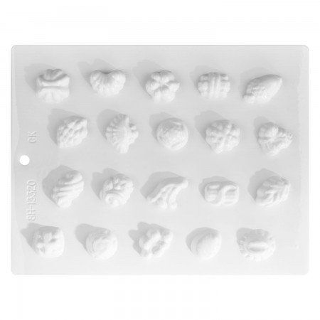 MOULE À BONBON DUR - MOTIFS ASSORTIS - 20 CAVITÉS
