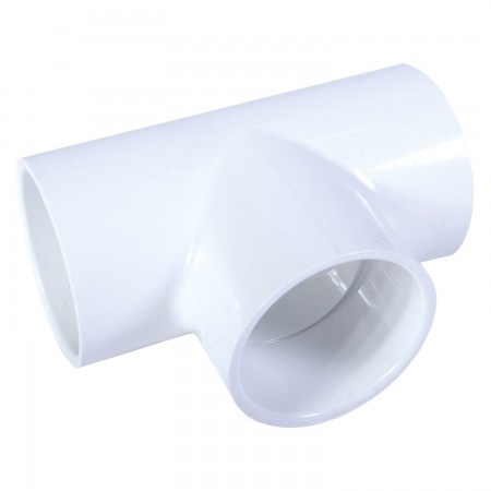 "T" ADAPTER SOC WHITE PVC - 2" (SOC X SOC)