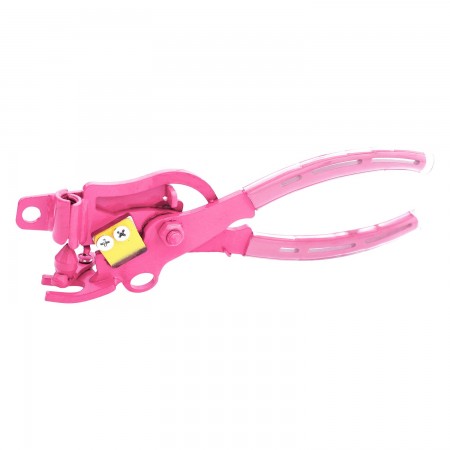 COMPACT FITTING INSERT PLIERS W/ LATERAL CUTTER FLARING DEVICE AND 5/16" JAWS - PINK