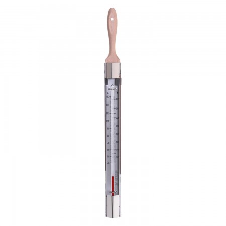 CANDY THERMOMETER W/WOOD HANDLE - 110°F À 266°F / 40°C À 130°C