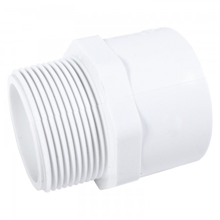 ADAPTER THREADED MALE WHITE PVC - 2" (MNPT X SOC)