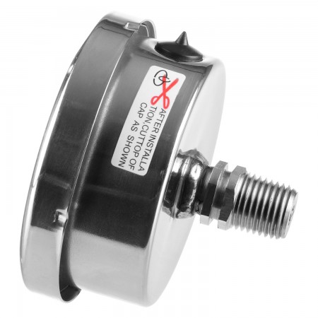 PRESSURE GAUGE SS GLYCERIN - 2 1/2" - 0@200 PSI - 1/4" MNPT BACK OUTLET