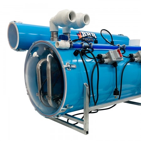 SUBM.PUMP REL.HORIZ. - 18 000 TAPS - 18"X48" - MNFLD6"X52" - IN 15X1 1/4"-FLOAT-2X50GPM-CLEAN.SYST.