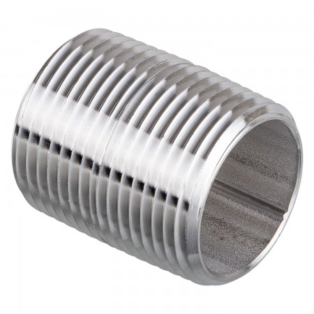 NIPPLE SCHEDULE 40 MALE THREADED SS 316 - 1" X CLOSE (MNPT X MNPT)