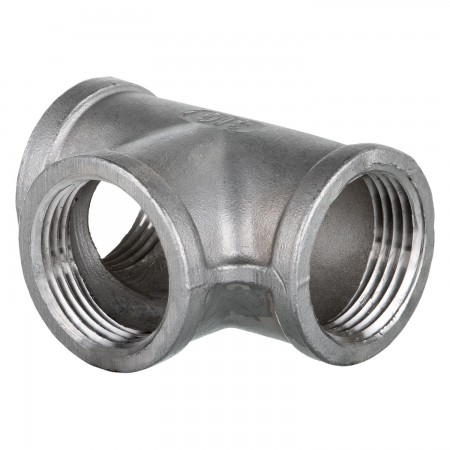 "T" ADAPTER FEMALE THREADED SS 316 - 1 1/4" (FNPT X FNPT)