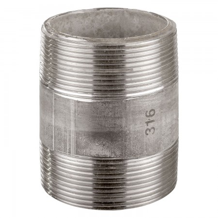 NIPPLE SCHEDULE 40 MALE THREADED SS 316 - 1 1/2" X 3" (MNPT X MNPT)