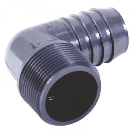 ELBOW 90° REDUCER INSERT THREADED MALE PVC - 1" X 3/4" (INS X MNPT)