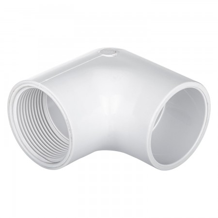 ELBOW 90° SOC FEMALE THREADED WHITE PVC - 1 1/2"